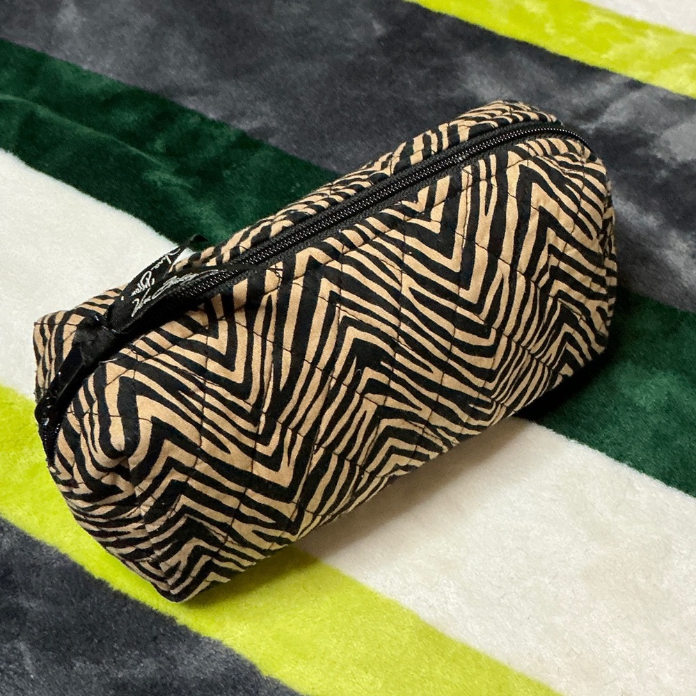 Vera Bradley Black and Tan Cosmetic Bag